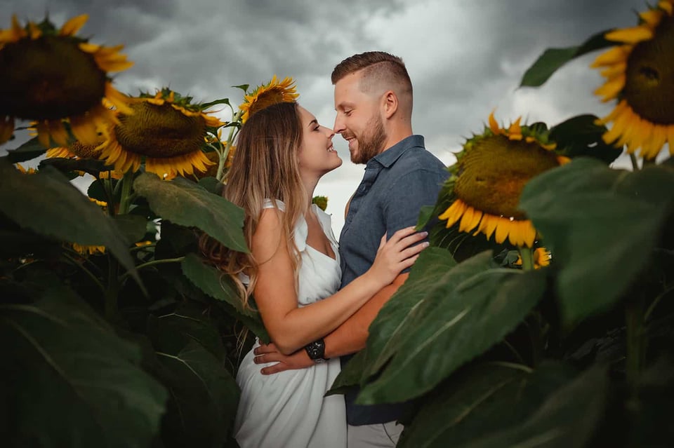 Demi during a sunflower photography session