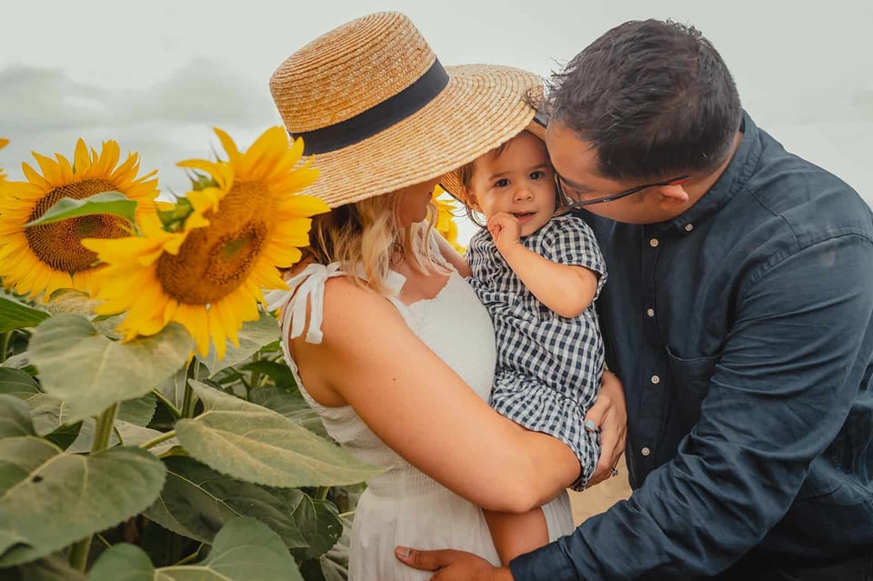 Rachel during a sunflower photography session
